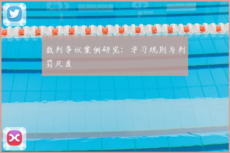 裁判争议案例研究：学习规则与判罚尺度
